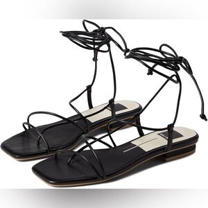 Like New Dolce Vita Black Strappy Sandals Ankle Tie